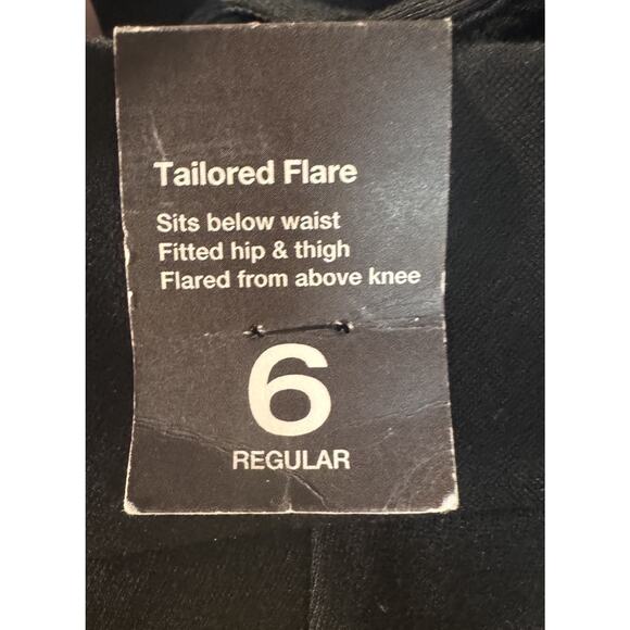 The Limited Womens Size 6R Tailored Flare Black Dress Pants Mid Rise Stretch NEW - Picture 5 of 8